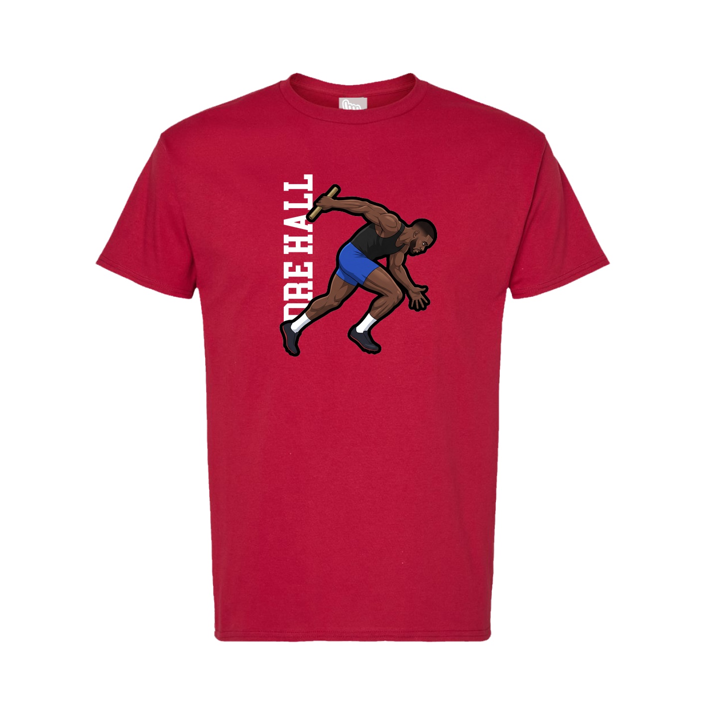 Tee — Name Vertical in Crimson