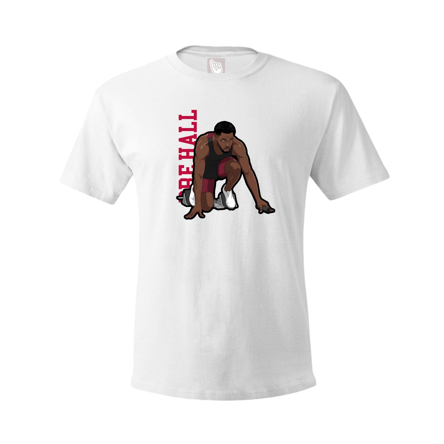 Youth Tee — Name Vertical in White