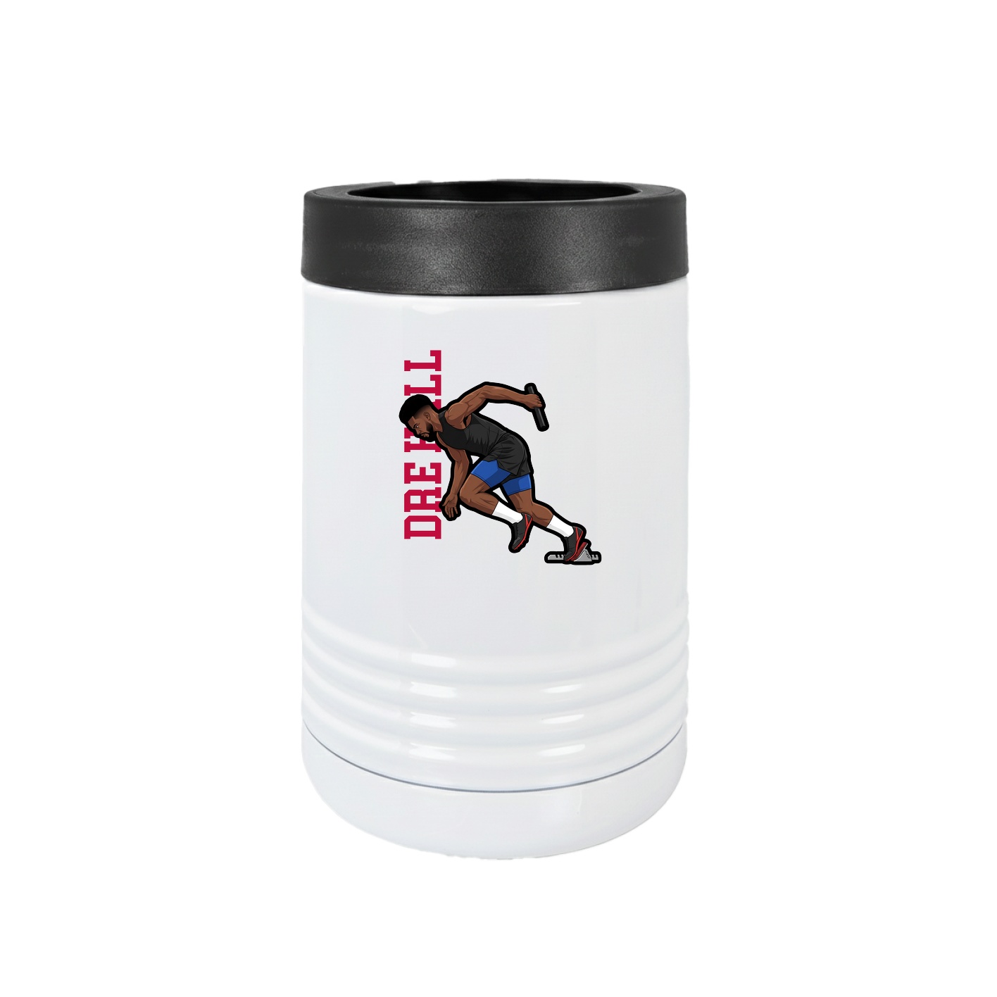 Beverage Holder — Name Vertical in White
