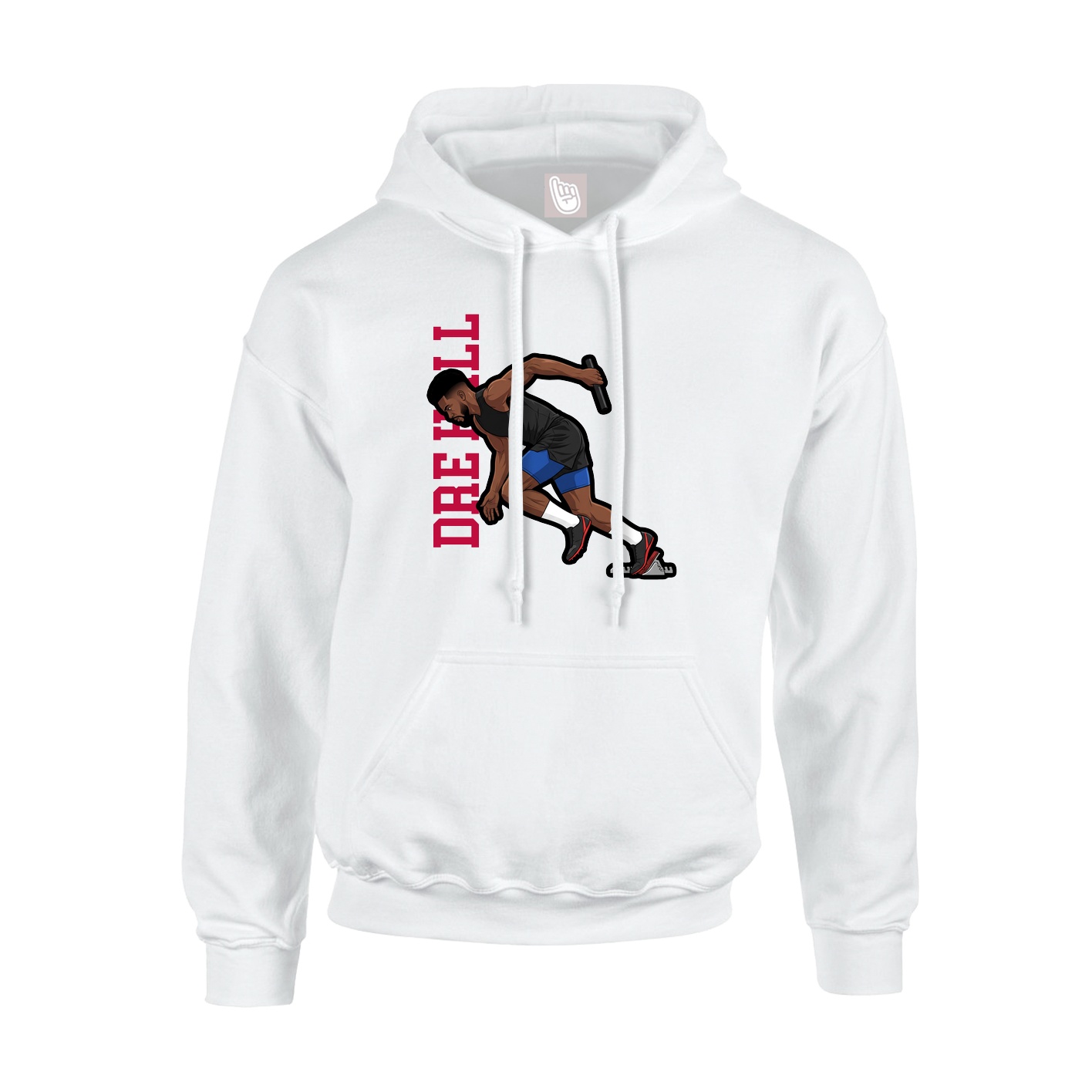 Hoodie — Name Vertical in White