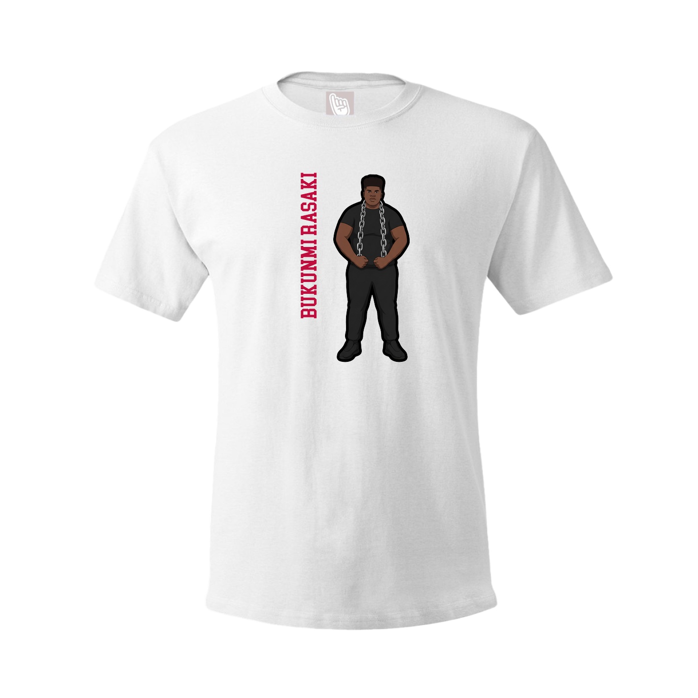 Youth Tee — Name Vertical in White