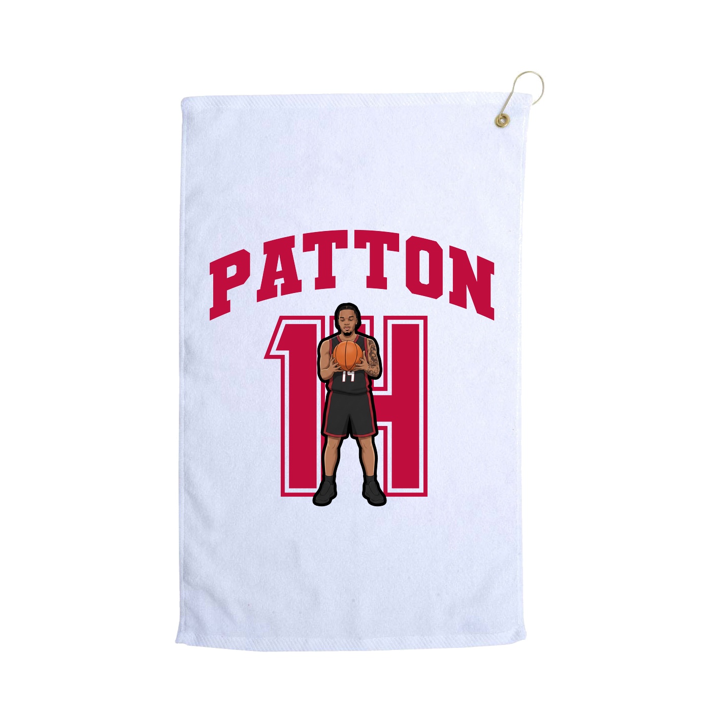 Golf Towel — Number in White