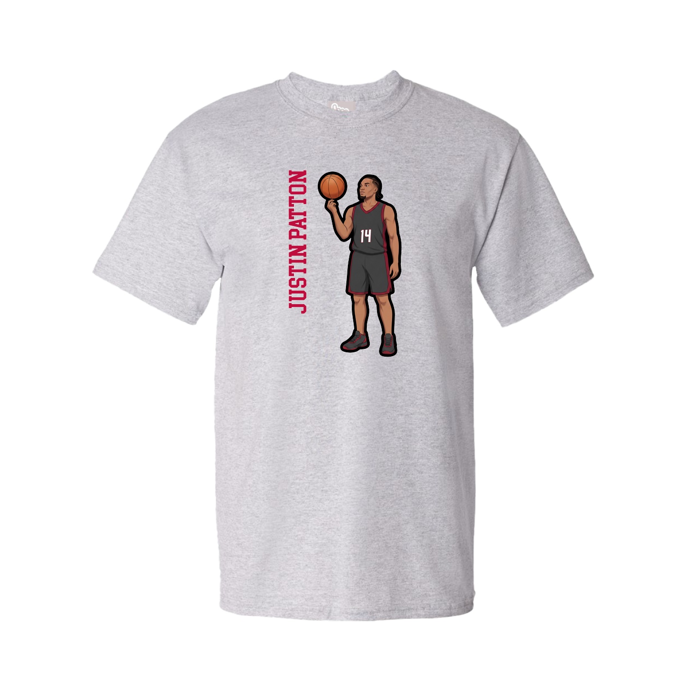Tee — Name Vertical in Grey