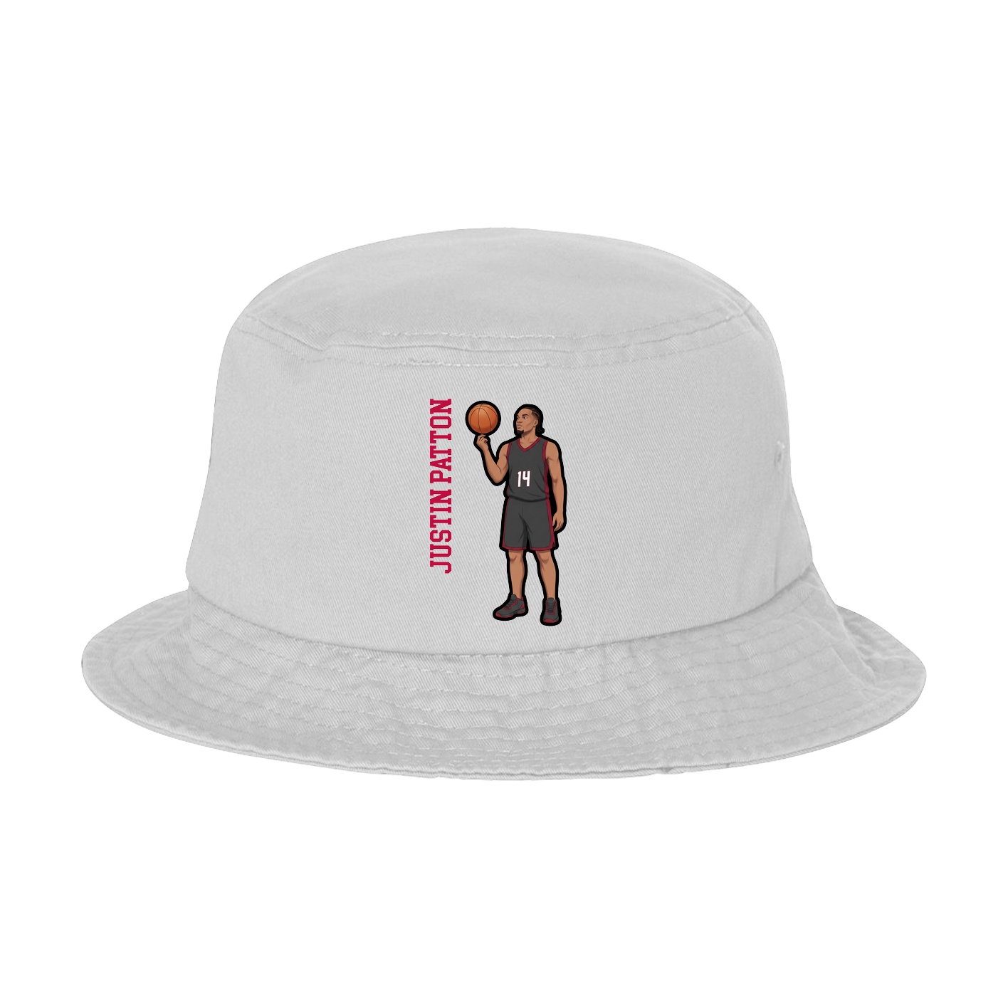 Bucket Cap — Name Vertical in White