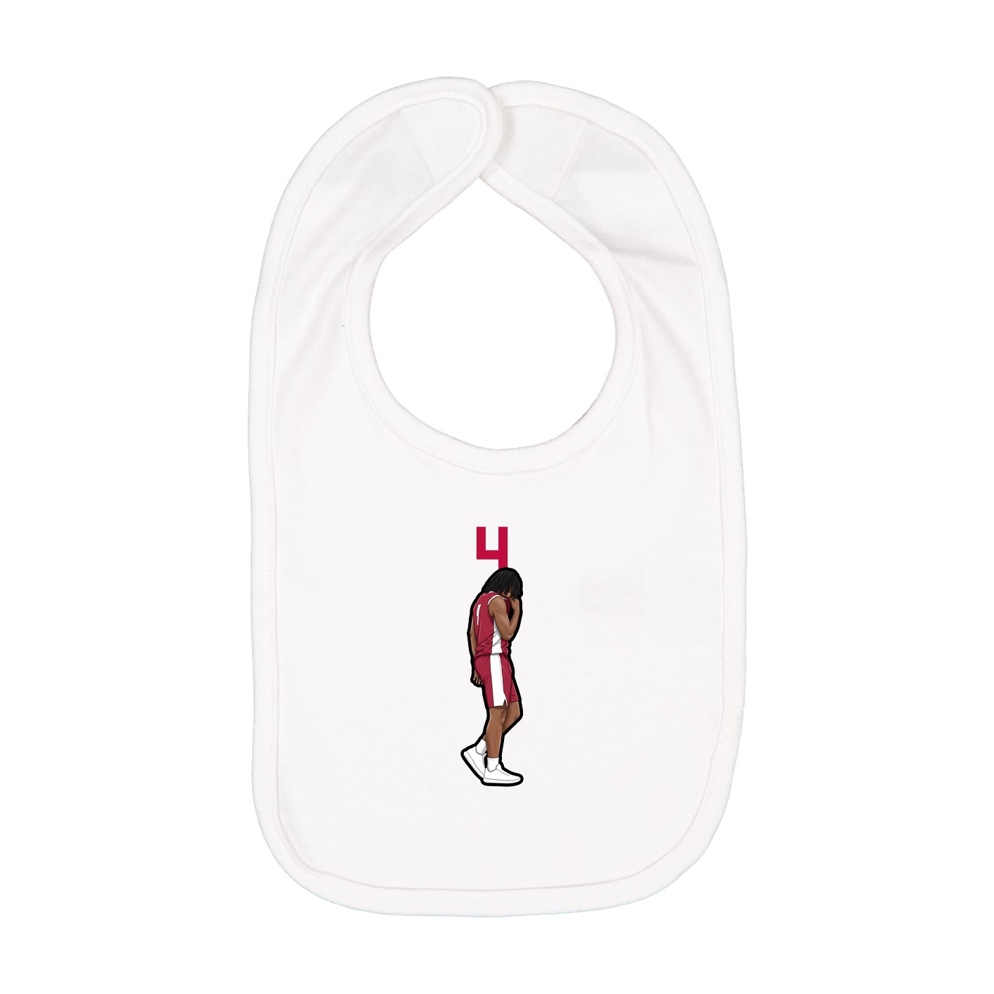 Infant Bib — Number Top in White