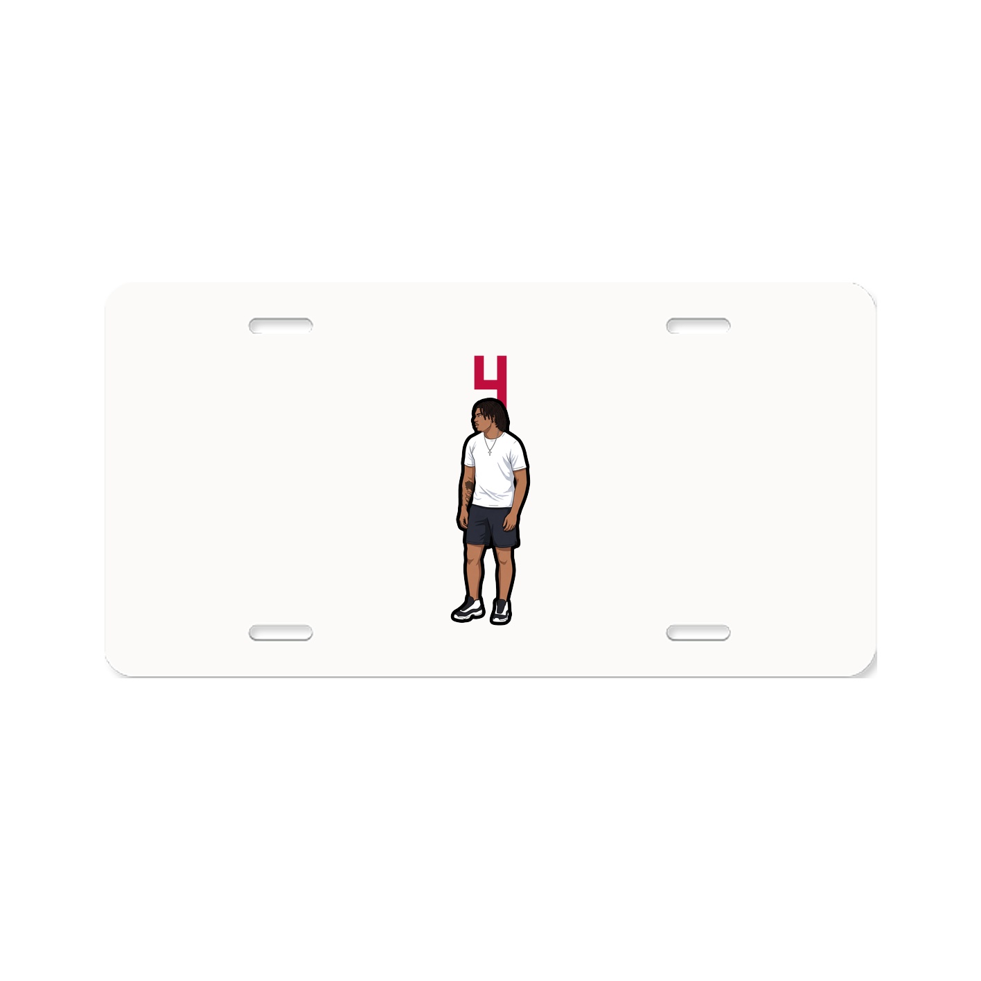 License Plate — Number Top in Classic