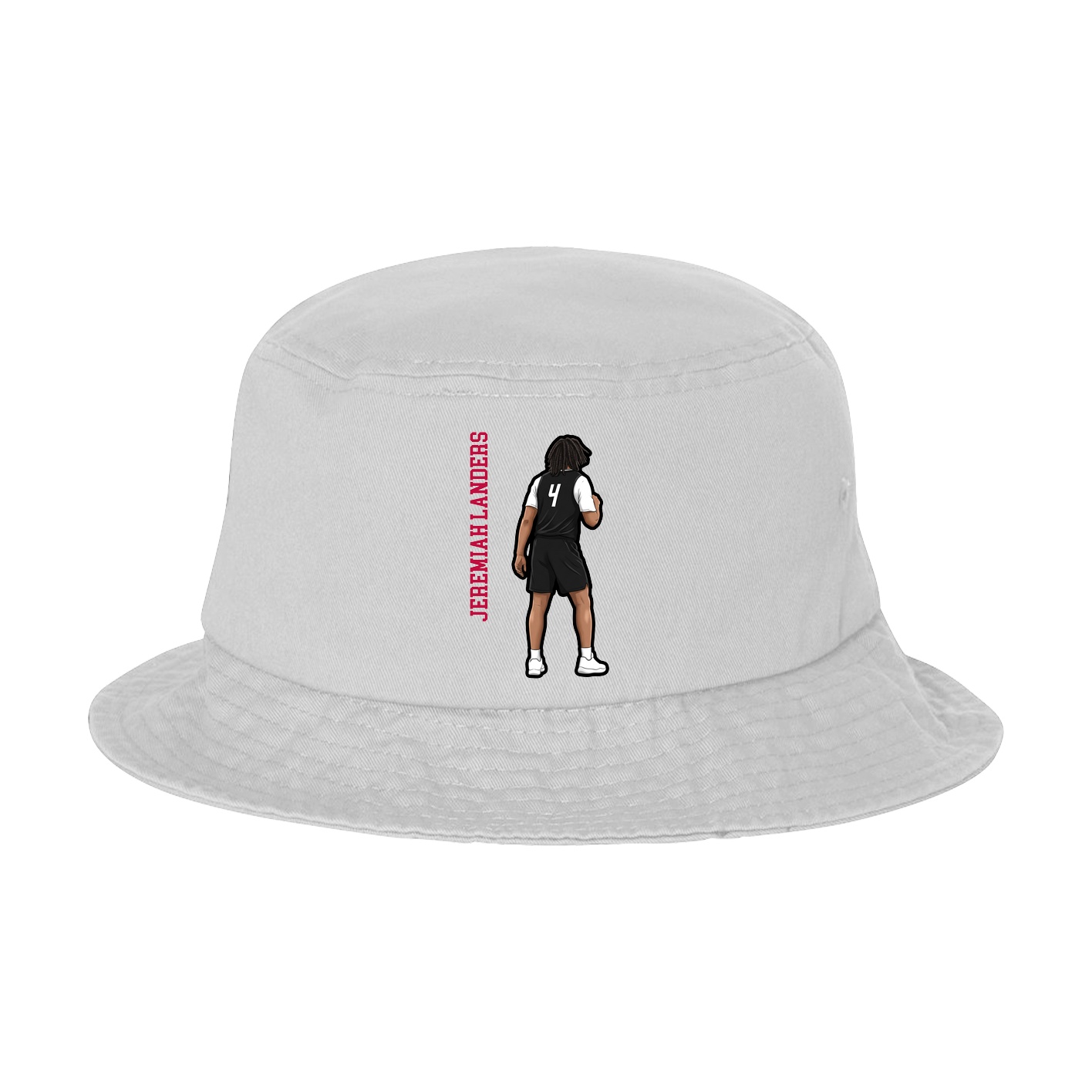 Bucket Cap — Name Vertical in White