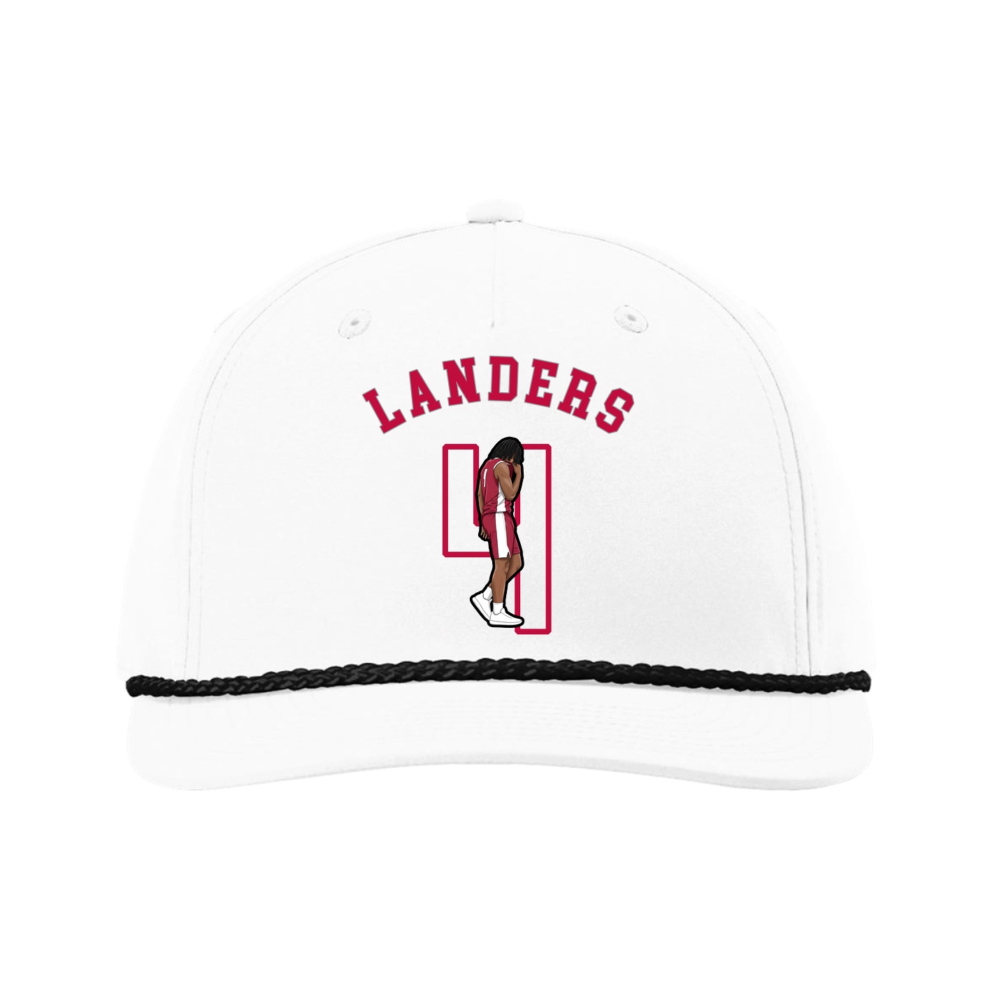 Five-Panel Classic Rope Cap — Shirsey Arch in White