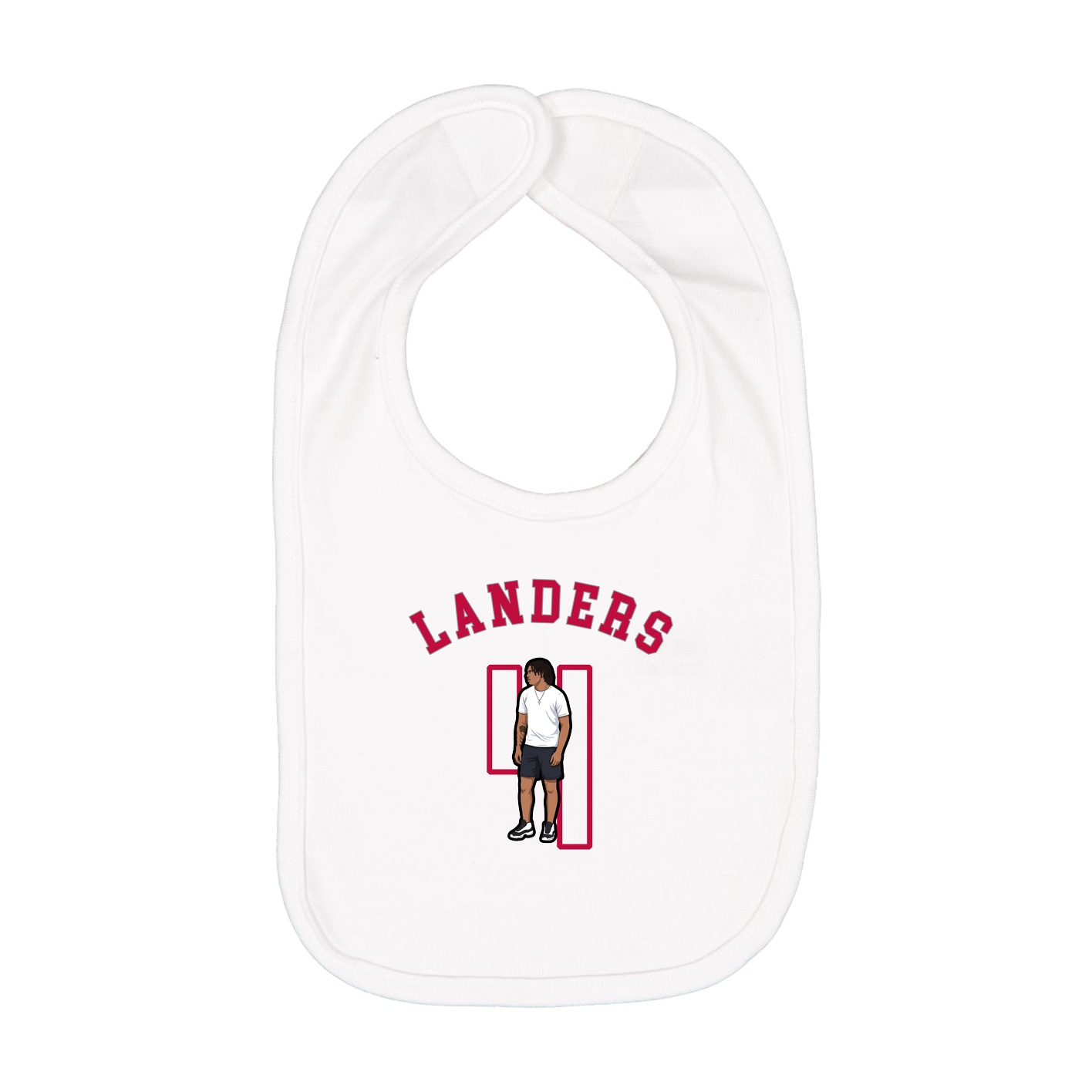 Infant Bib — Shirsey Arch in White