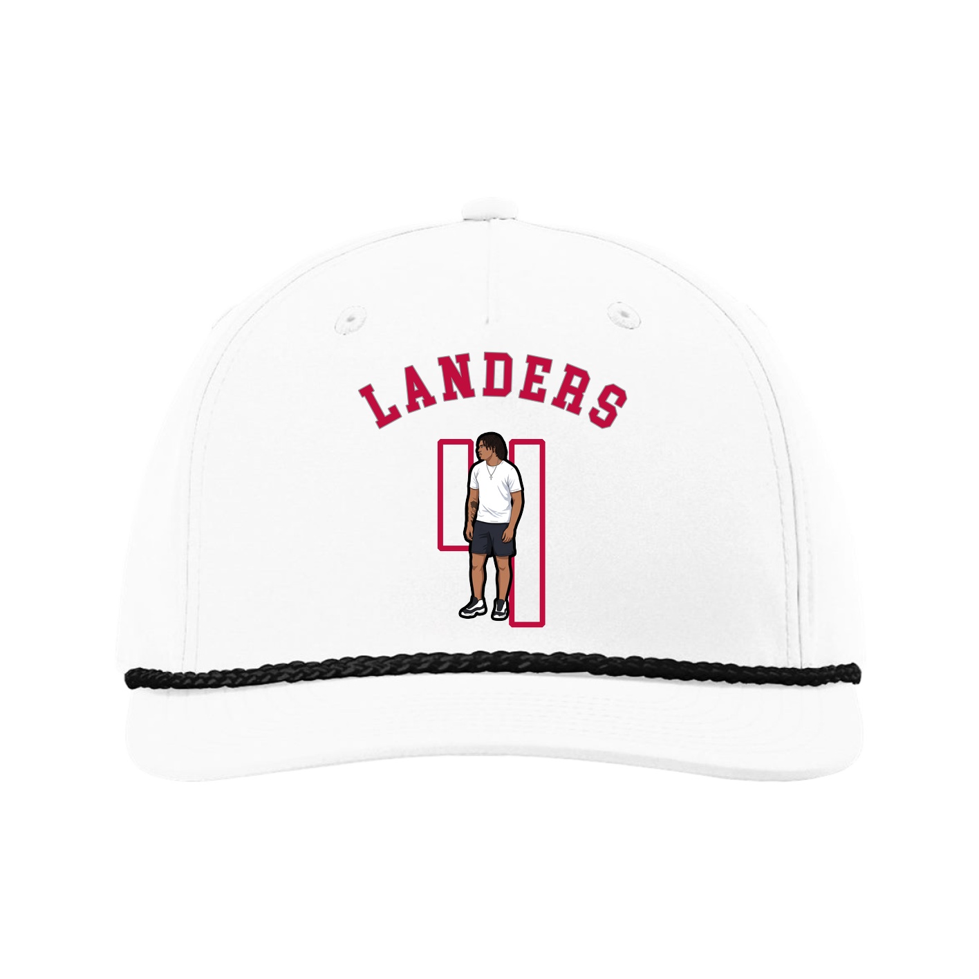 Five-Panel Classic Rope Cap — Shirsey Arch in White