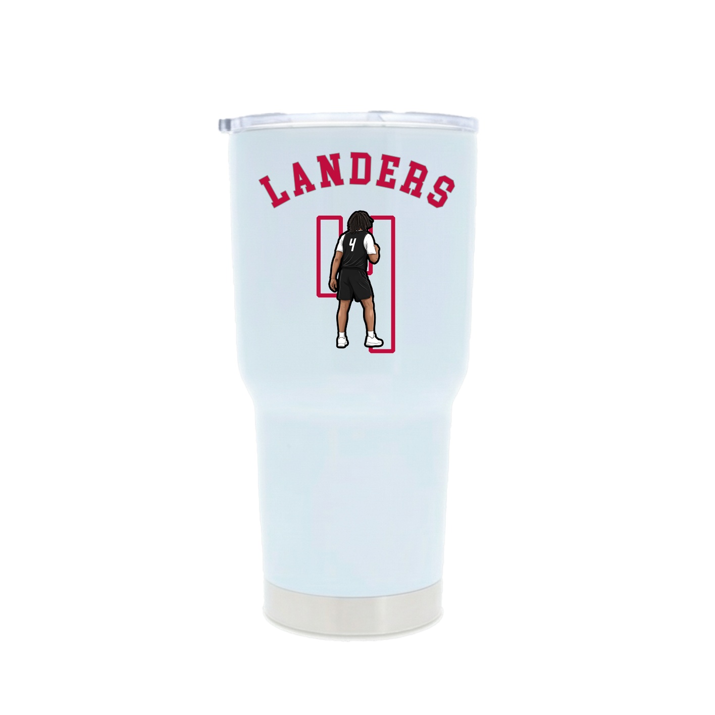 30oz Stainless Steel Tumbler — Shirsey Arch in White