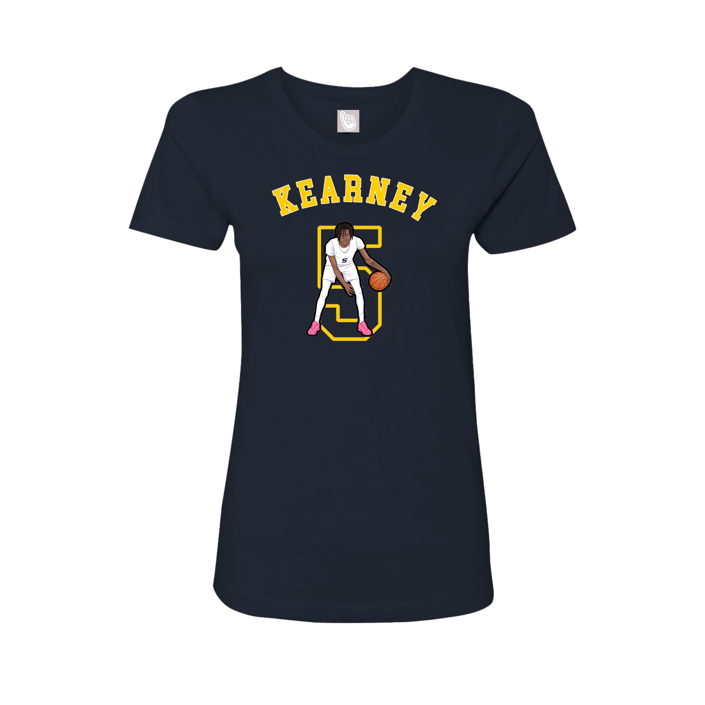 Fitted Women's Tee — Shirsey Arch in Navy