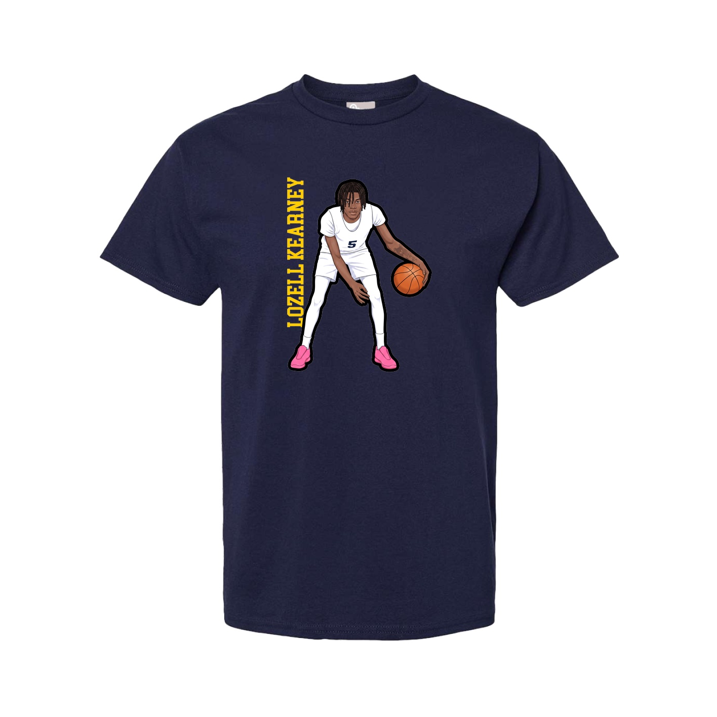 Youth Tee — Name Vertical in Navy