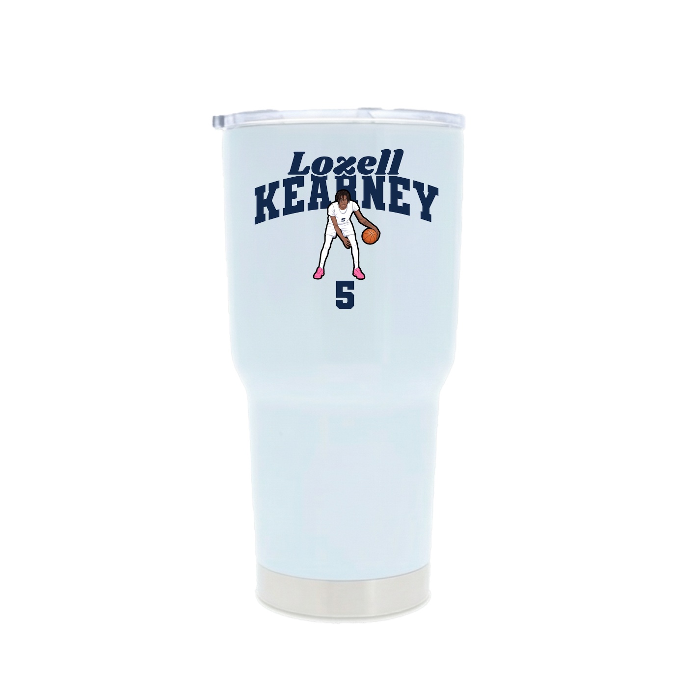 30oz Stainless Steel Tumbler — Signature Arch in White