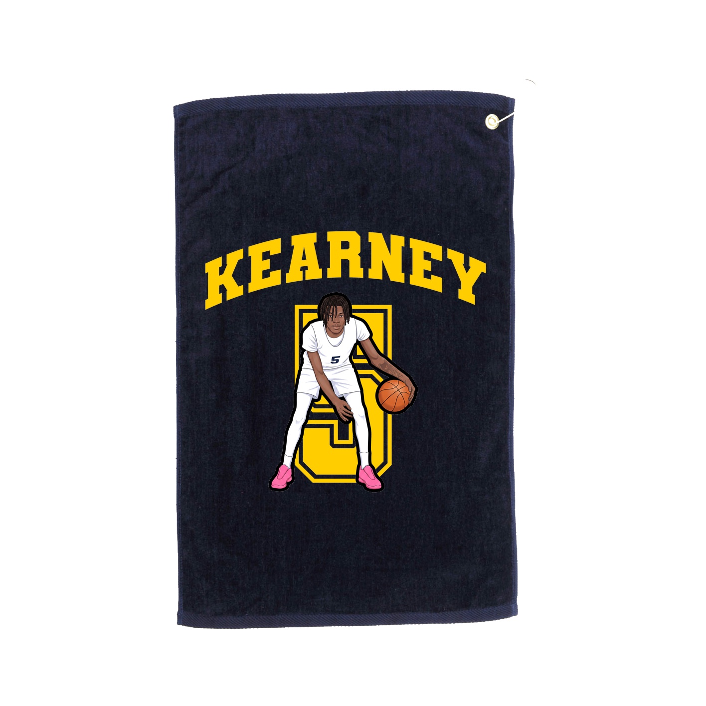 Golf Towel — Number in Navy