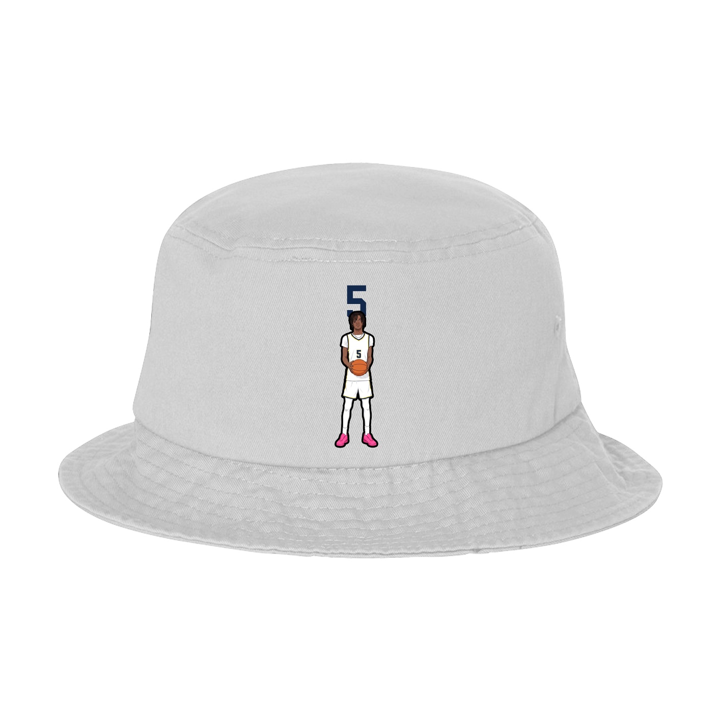Bucket Cap — Number Top in White