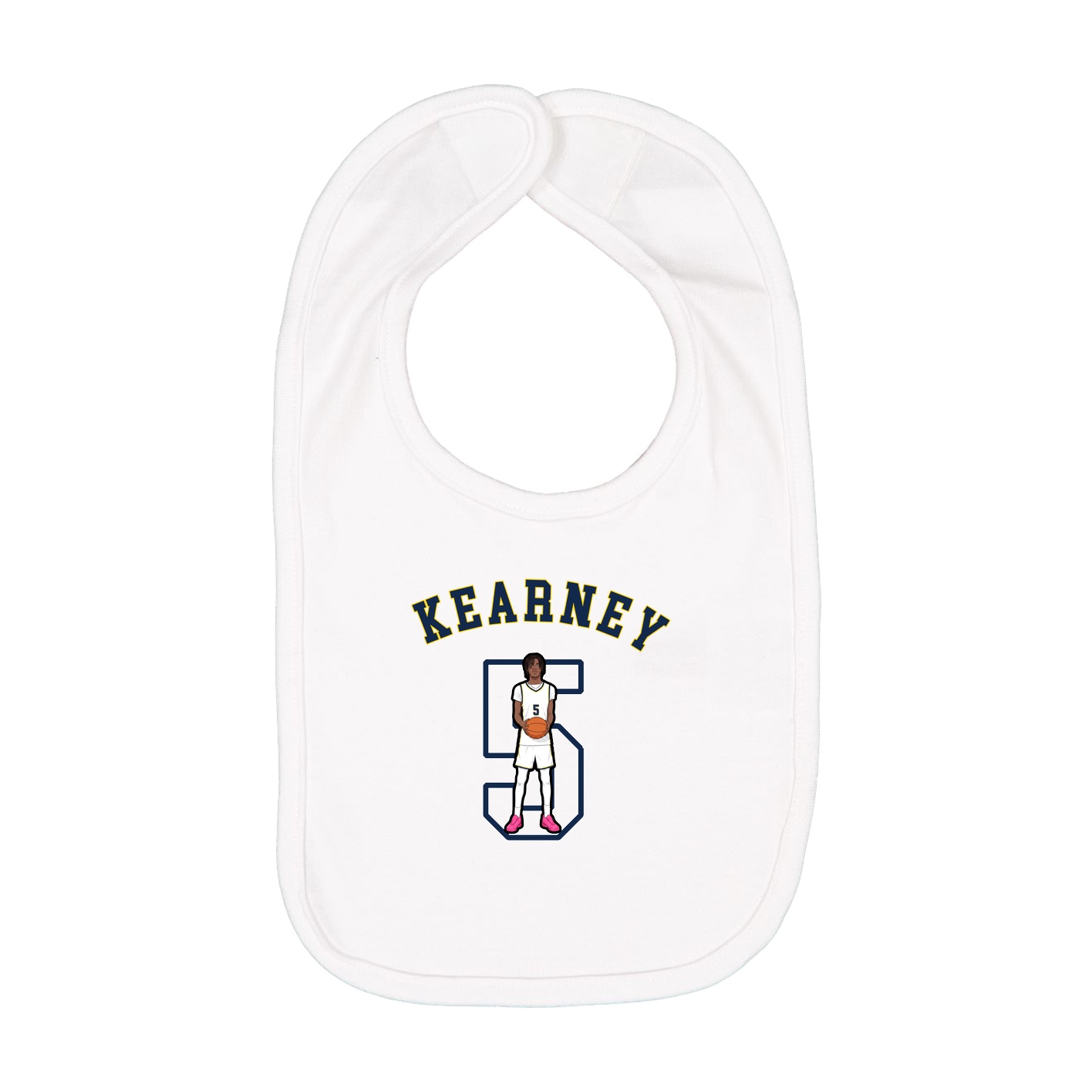 Infant Bib — Shirsey Arch in White