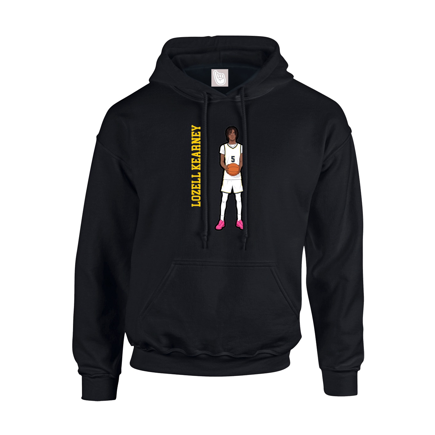 Hoodie — Name Vertical in Black