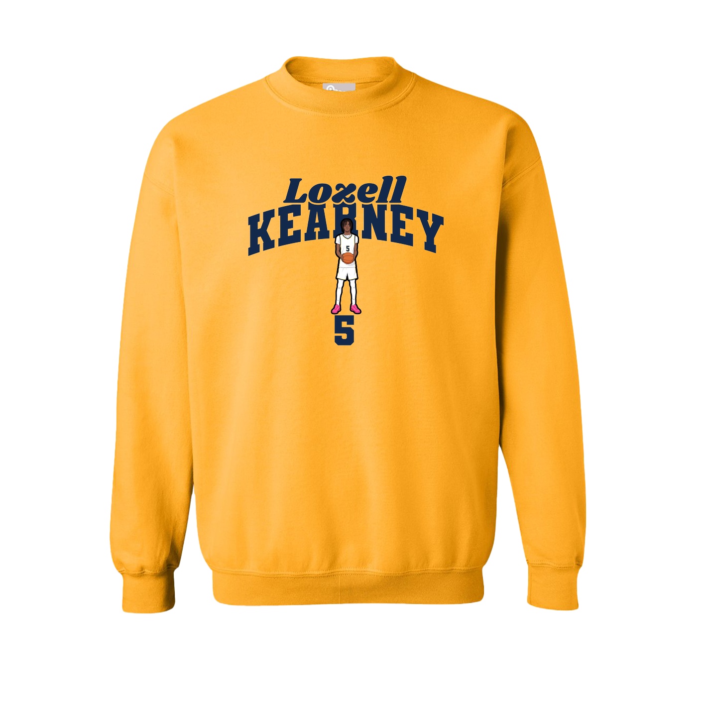 Fleece Crew — Signature Arch in Gold