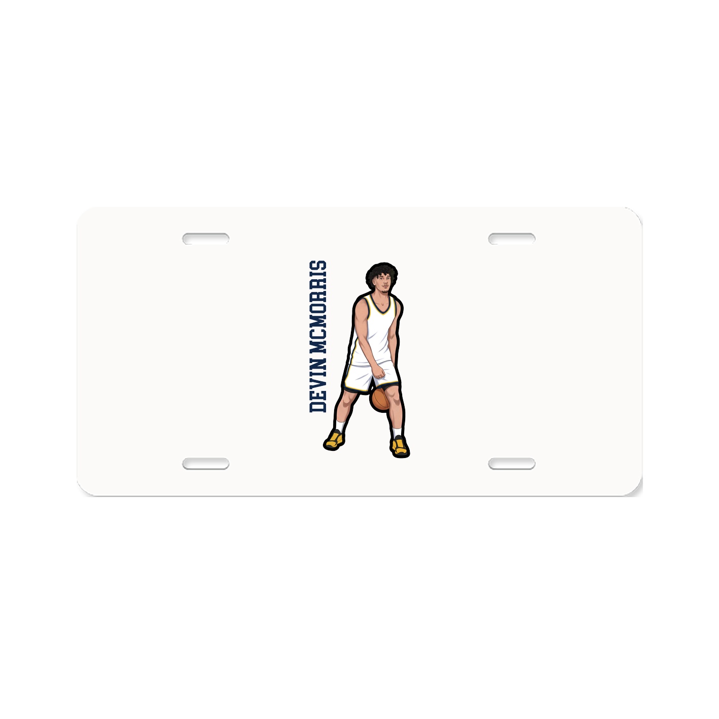 License Plate — Name Vertical in Classic