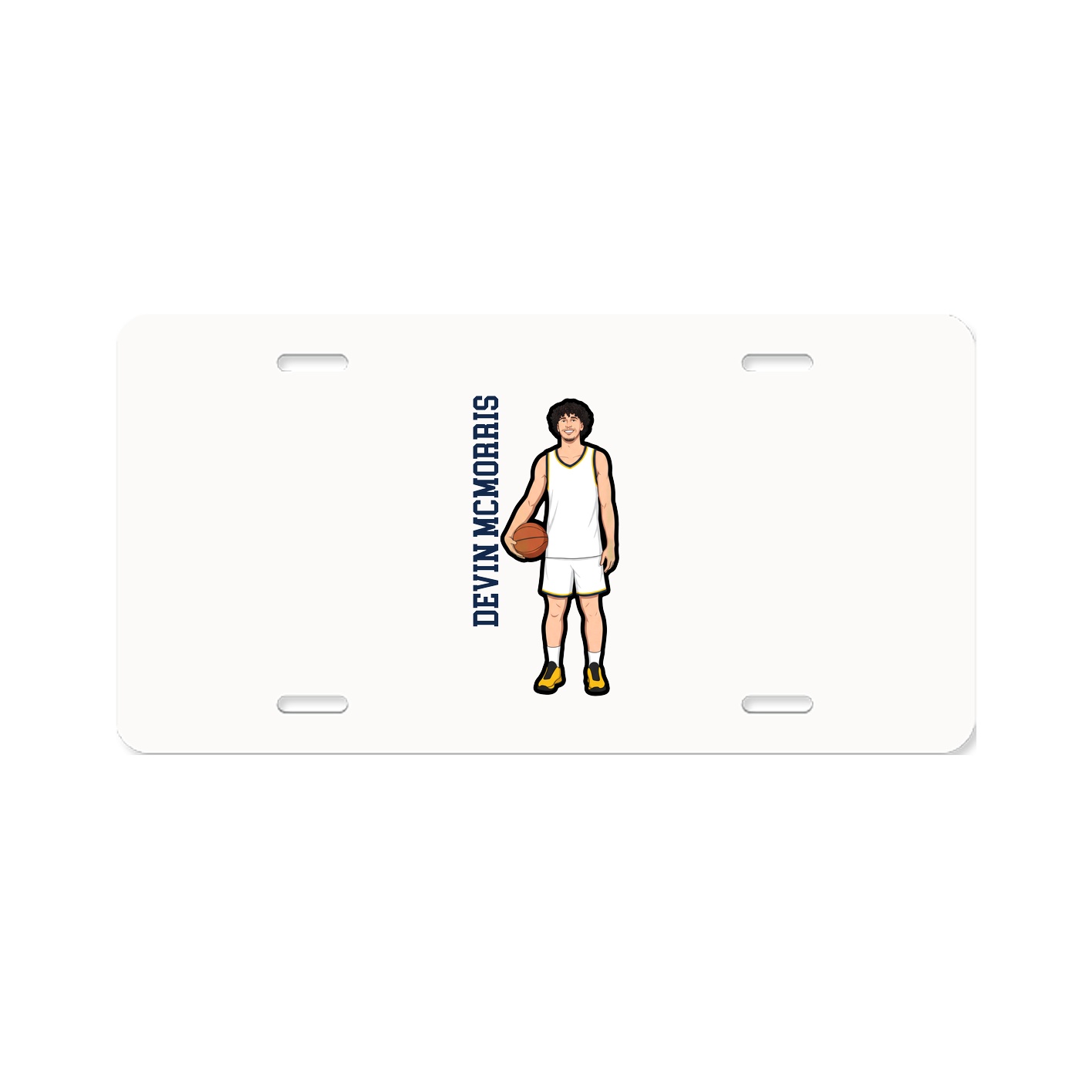 License Plate — Name Vertical in Classic