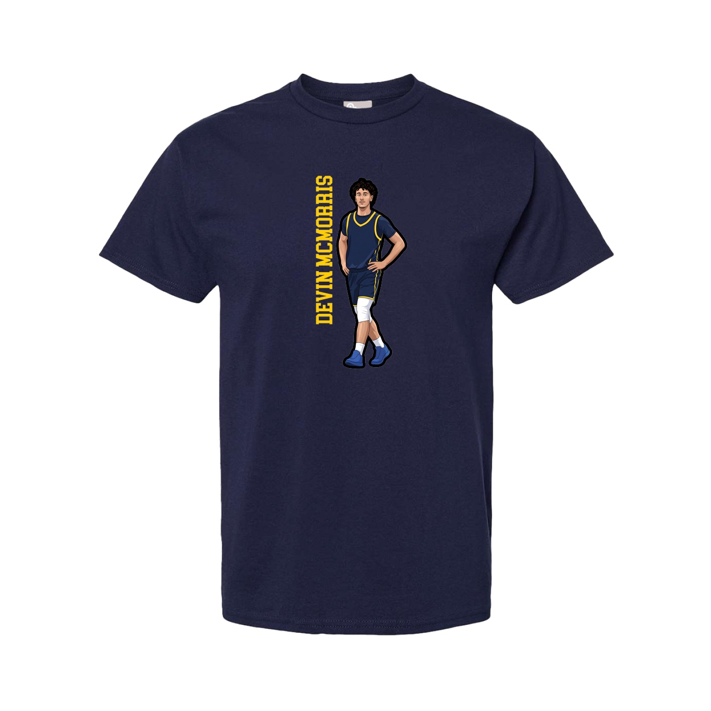 Tee — Name Vertical in Navy