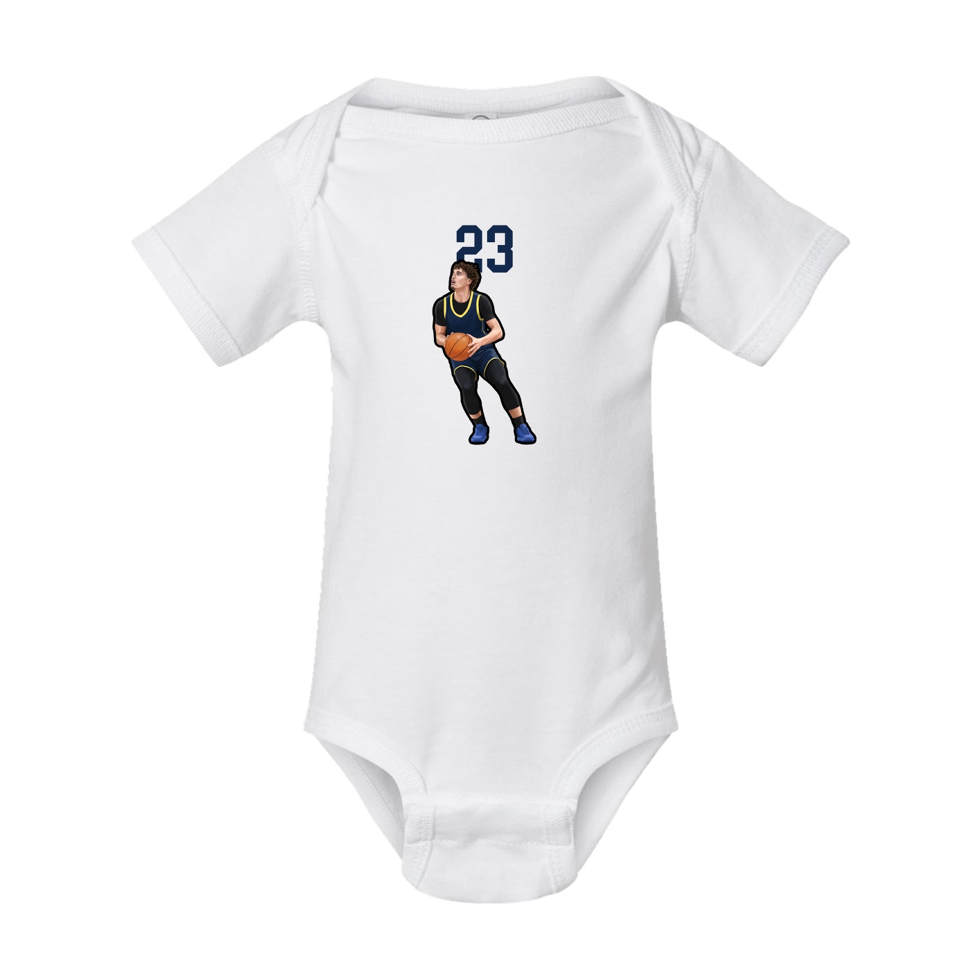 Baby Onesie — Number Top in White