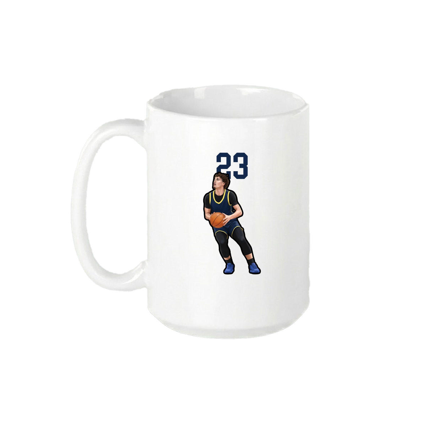 15oz Coffee Mug — Number Top in White