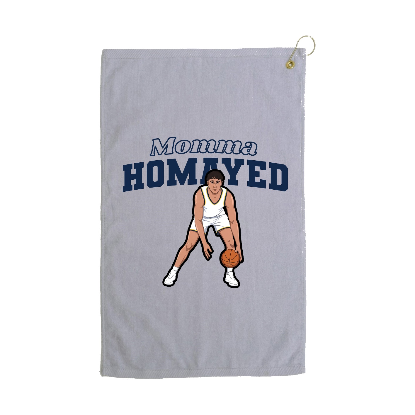 Golf Towel — Mothers Day Block in Grey