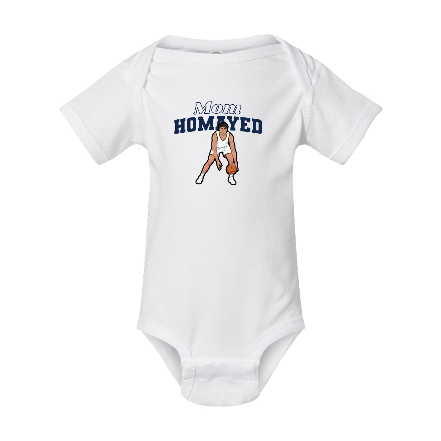 Baby Onesie — Mothers Day Block in White