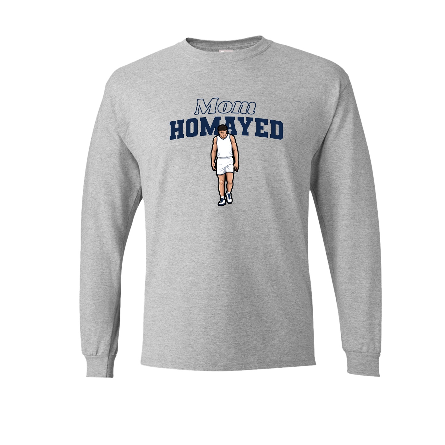 Long Sleeve Tee — Mothers Day Block in Grey