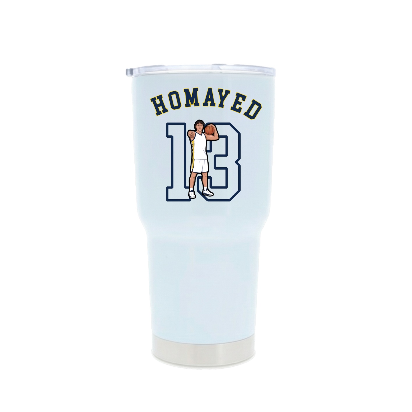 30oz Stainless Steel Tumbler — Shirsey Arch in White