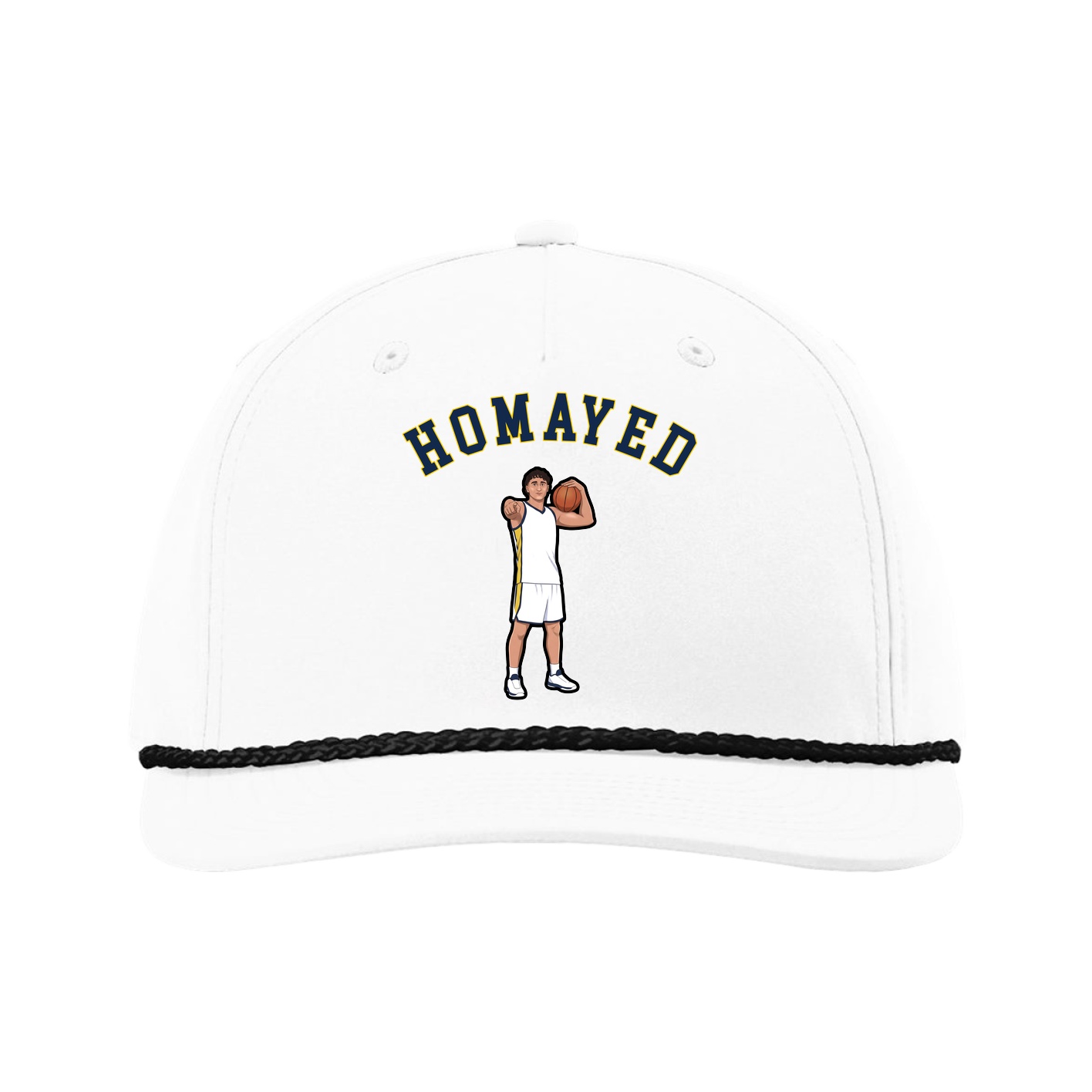Five-Panel Classic Rope Cap — Shirsey Arch in White