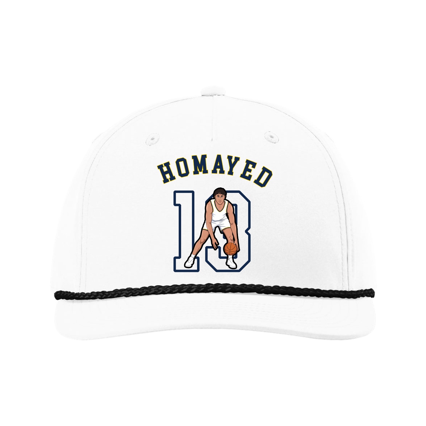 Five-Panel Classic Rope Cap — Shirsey Arch in White