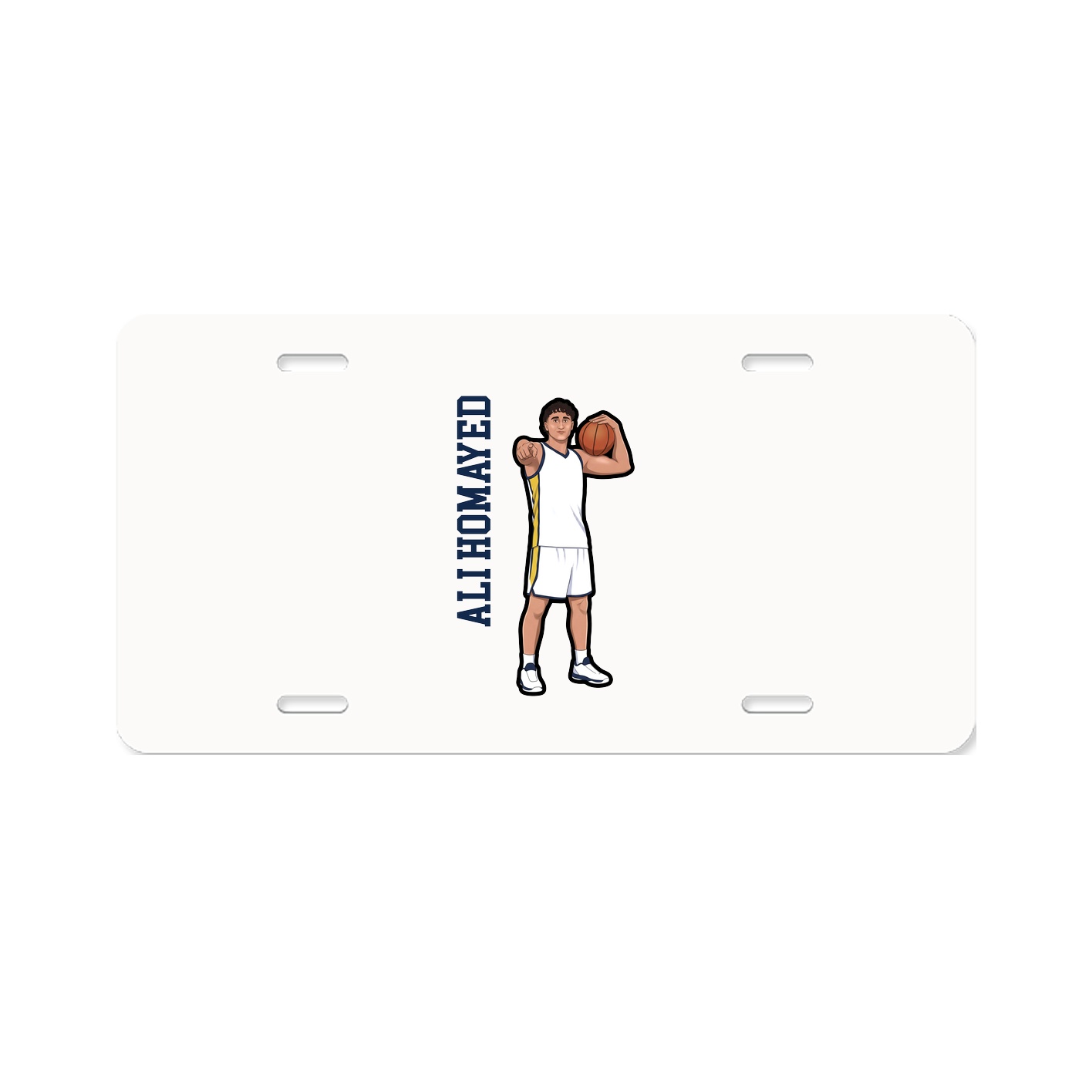 License Plate — Name Vertical in Classic