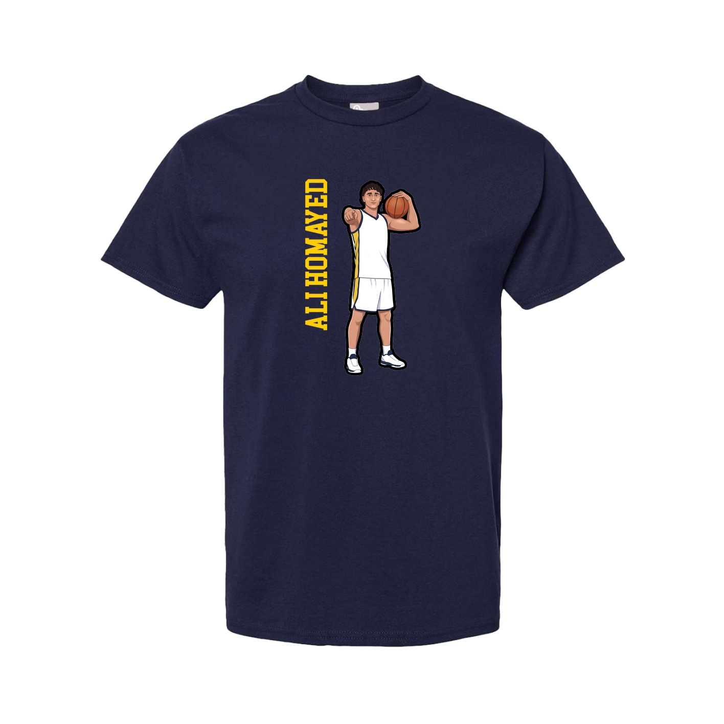 Youth Tee — Name Vertical in Navy