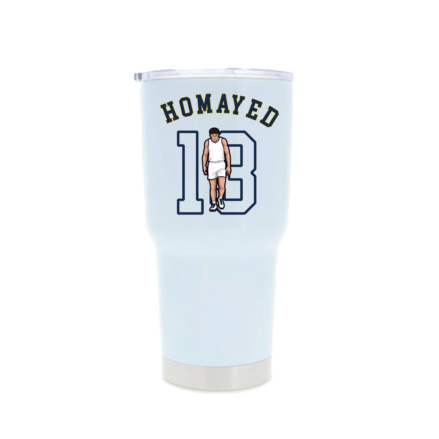 30oz Stainless Steel Tumbler — Shirsey Arch in White