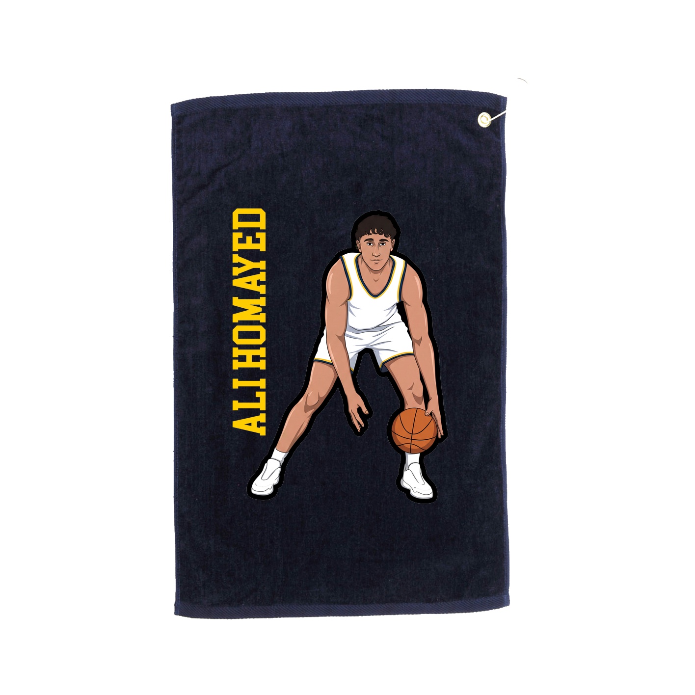 Golf Towel — Name Vertical in Navy