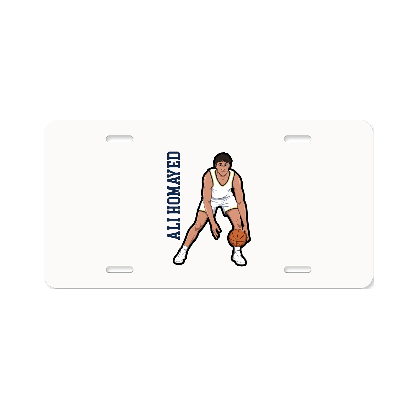 License Plate — Name Vertical in Classic