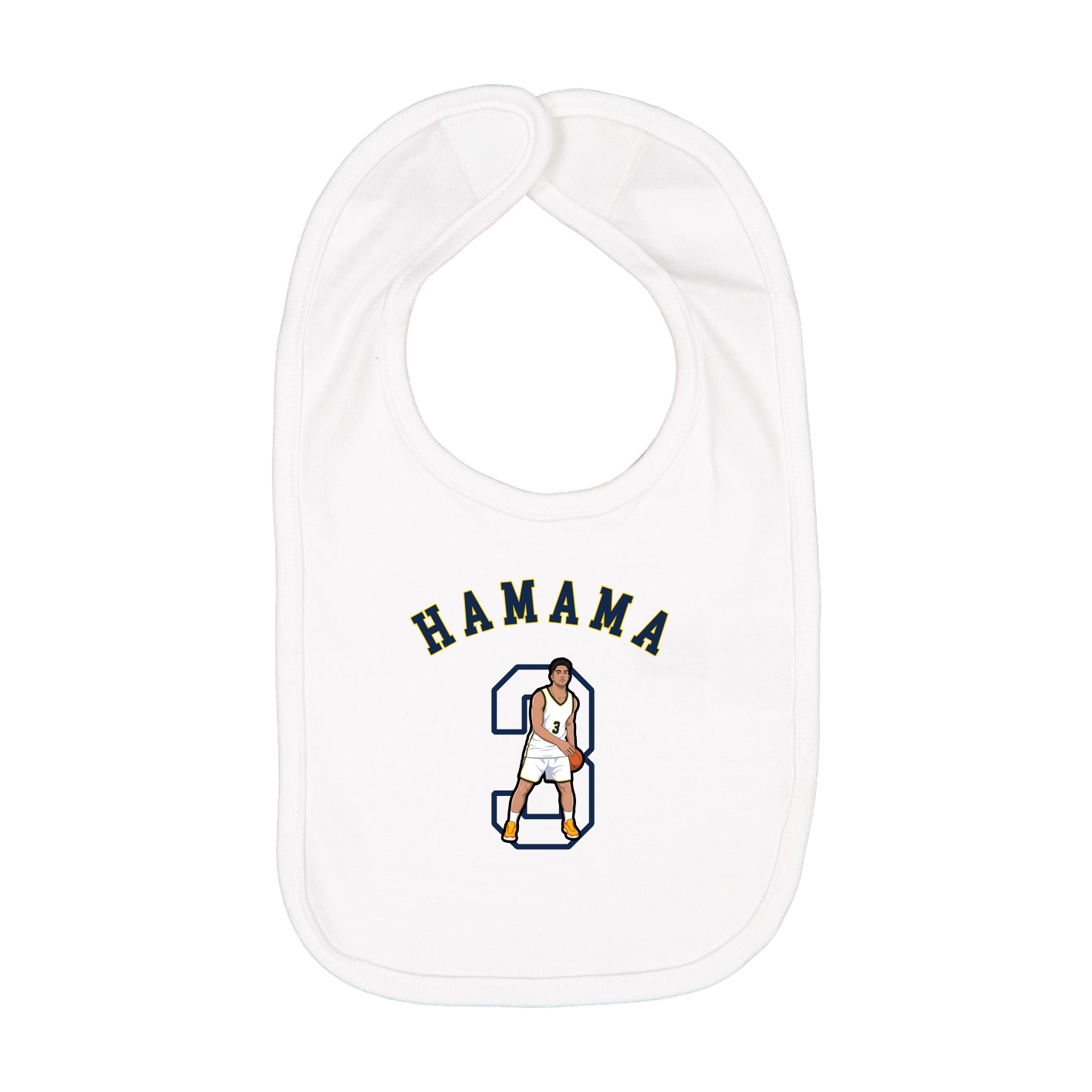 Infant Bib — Shirsey Arch in White