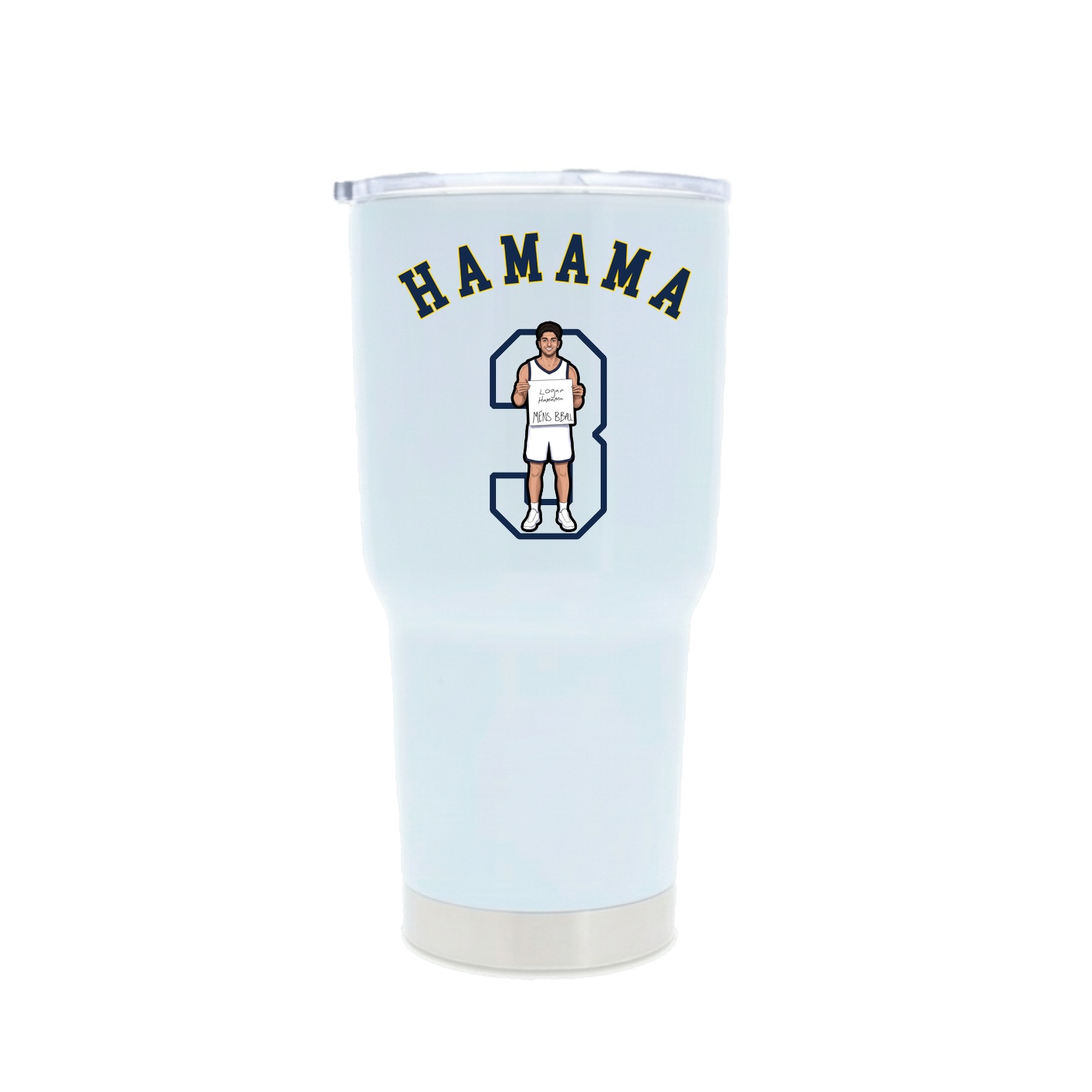 30oz Stainless Steel Tumbler — Shirsey Arch in White