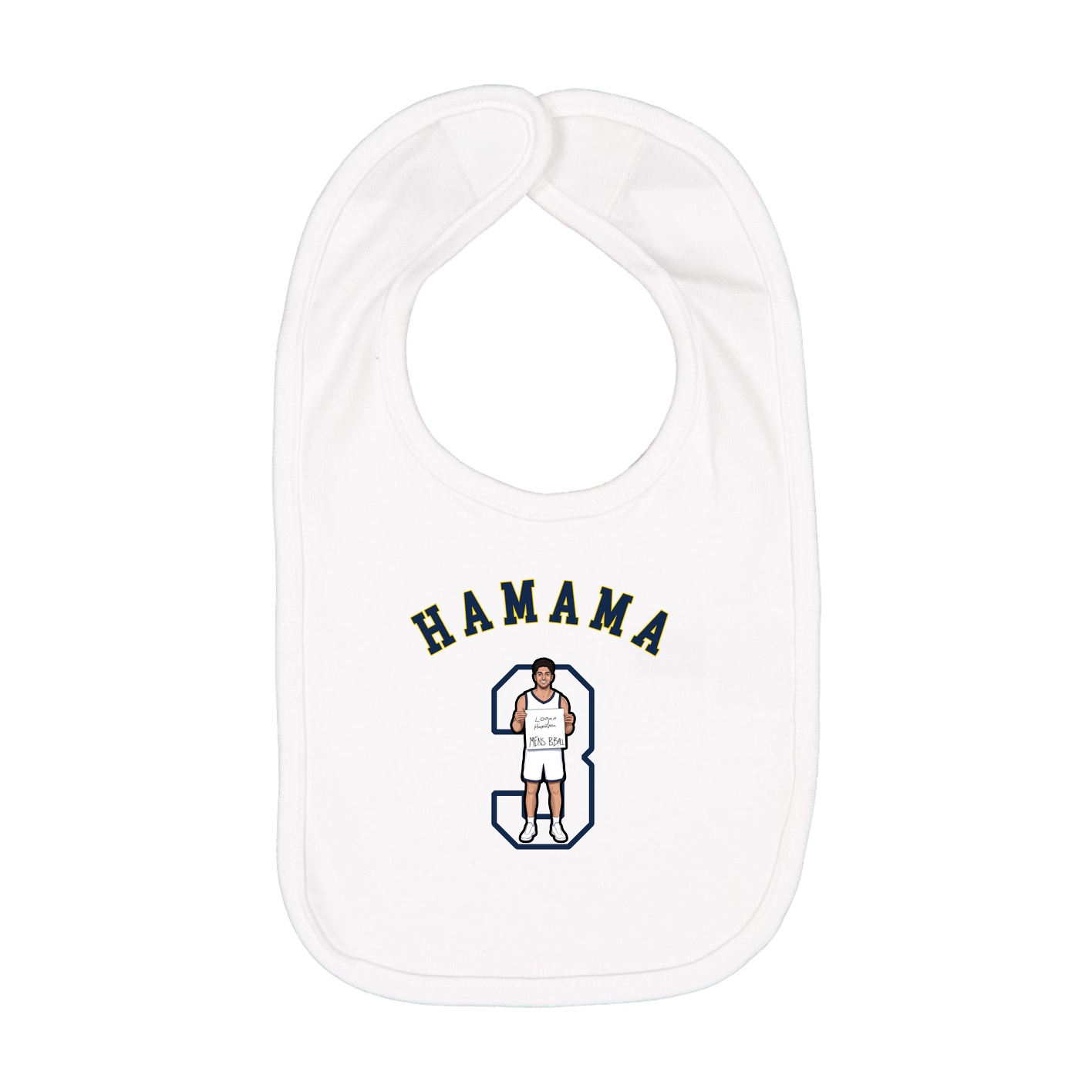 Infant Bib — Shirsey Arch in White