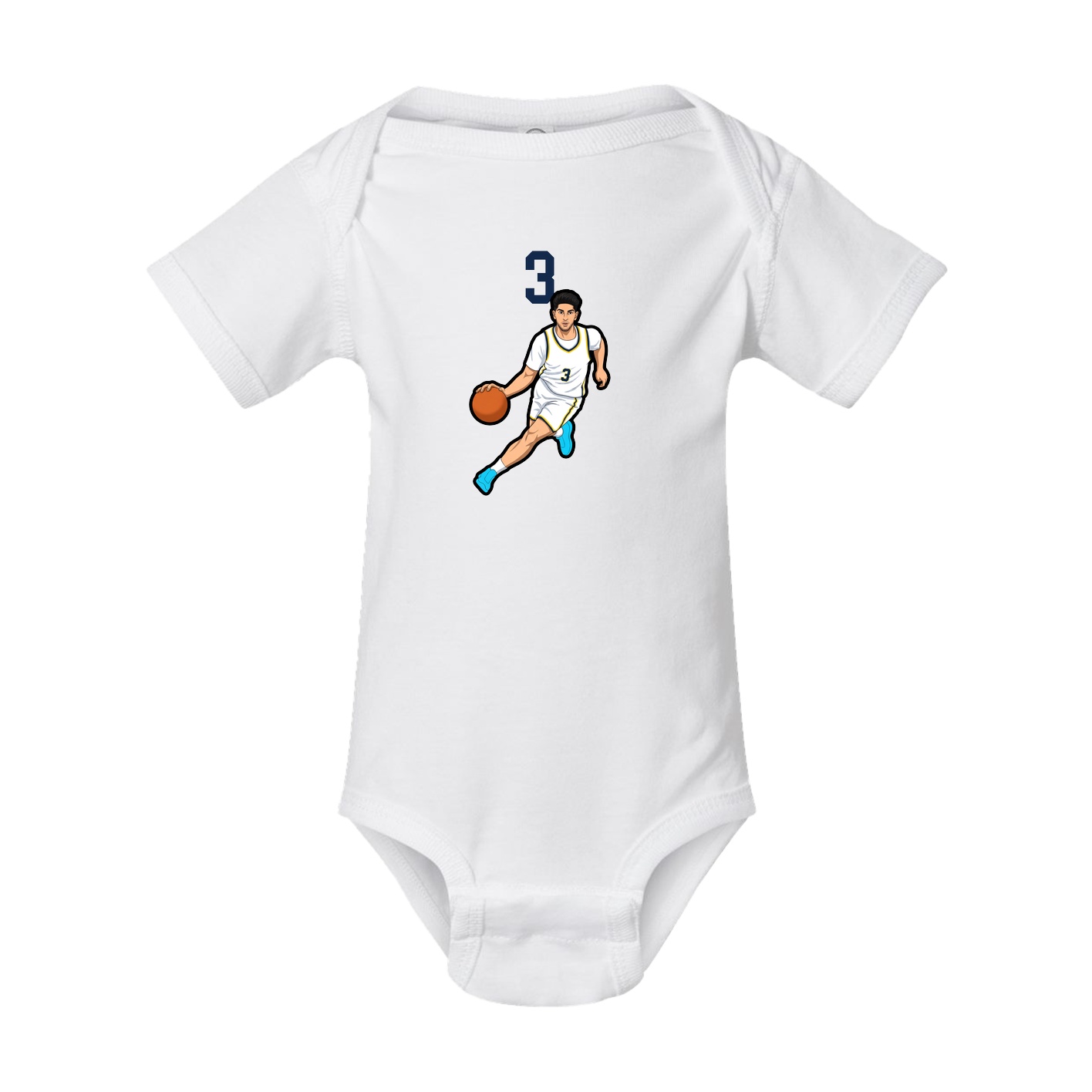 Baby Onesie — Number Top in White