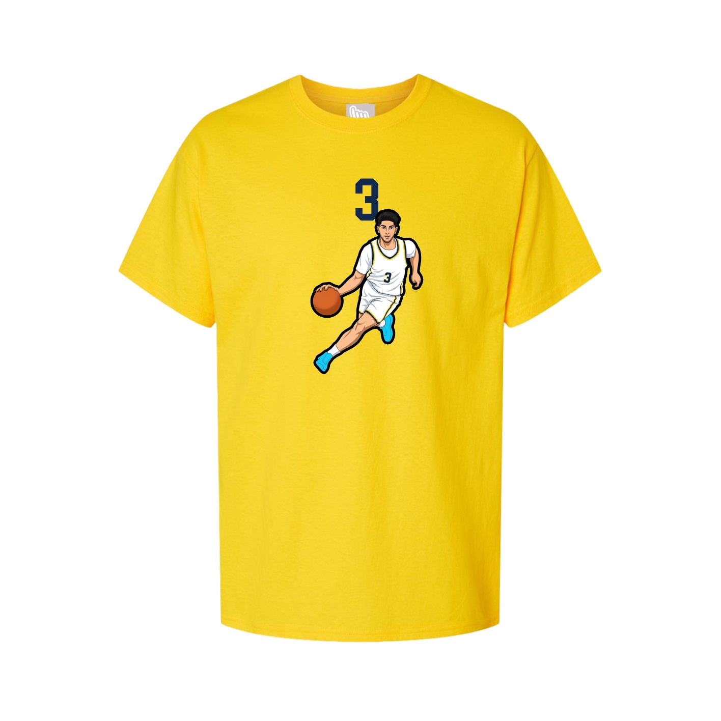 Youth Tee — Number Top in Gold