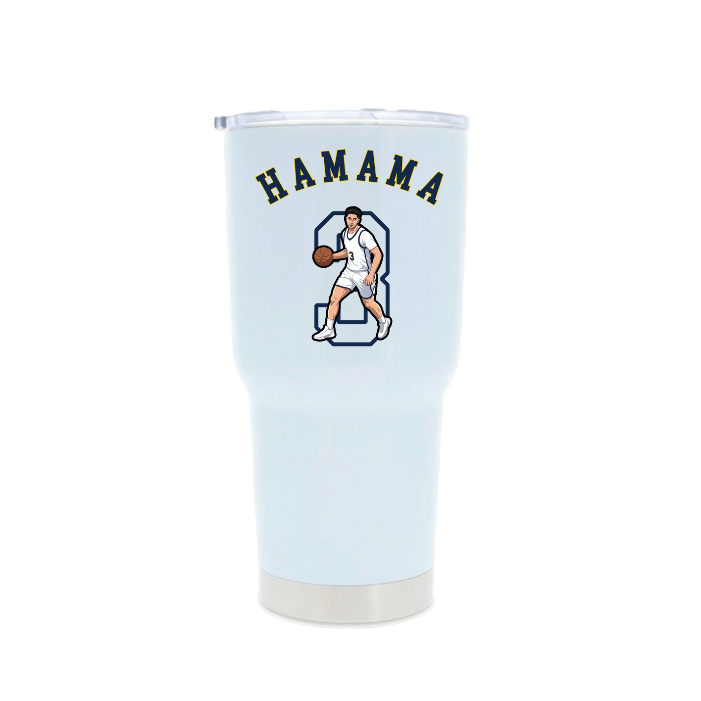 30oz Stainless Steel Tumbler — Shirsey Arch in White