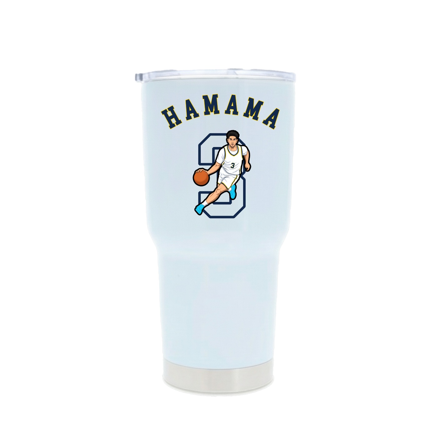 30oz Stainless Steel Tumbler — Shirsey Arch in White