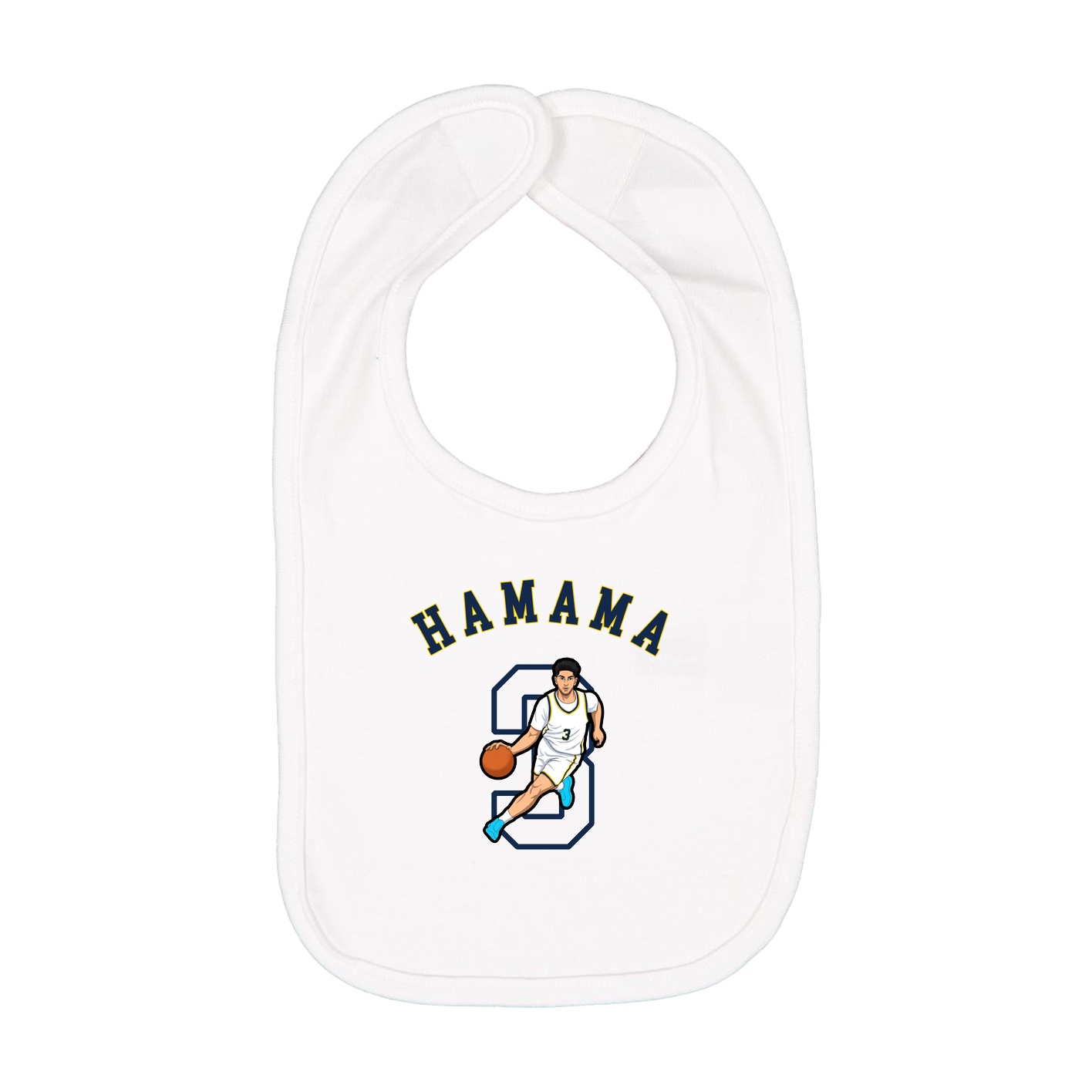 Infant Bib — Shirsey Arch in White