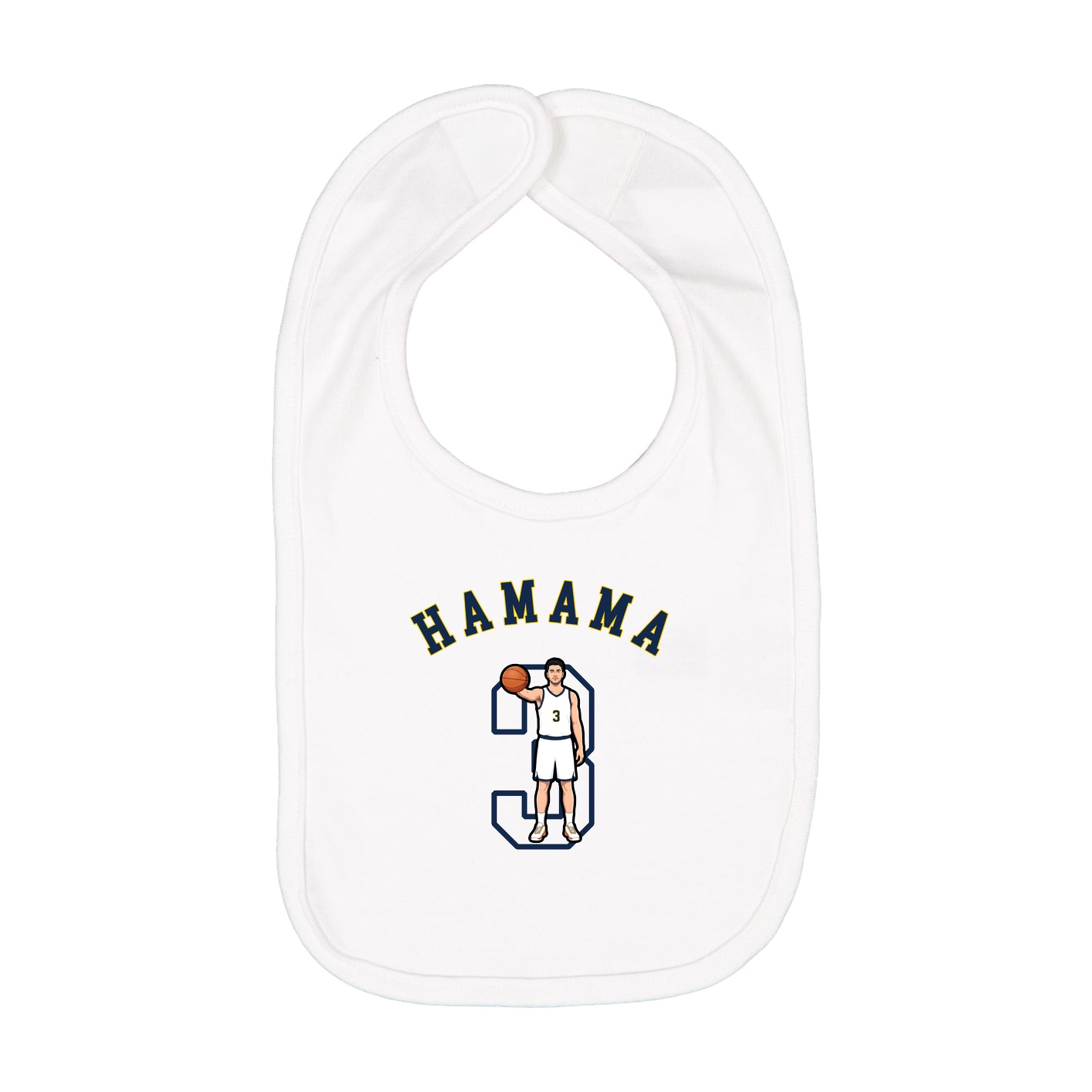 Infant Bib — Shirsey Arch in White