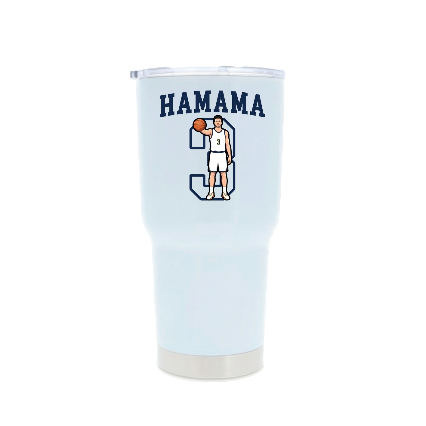 30oz Stainless Steel Tumbler — Shirsey in White