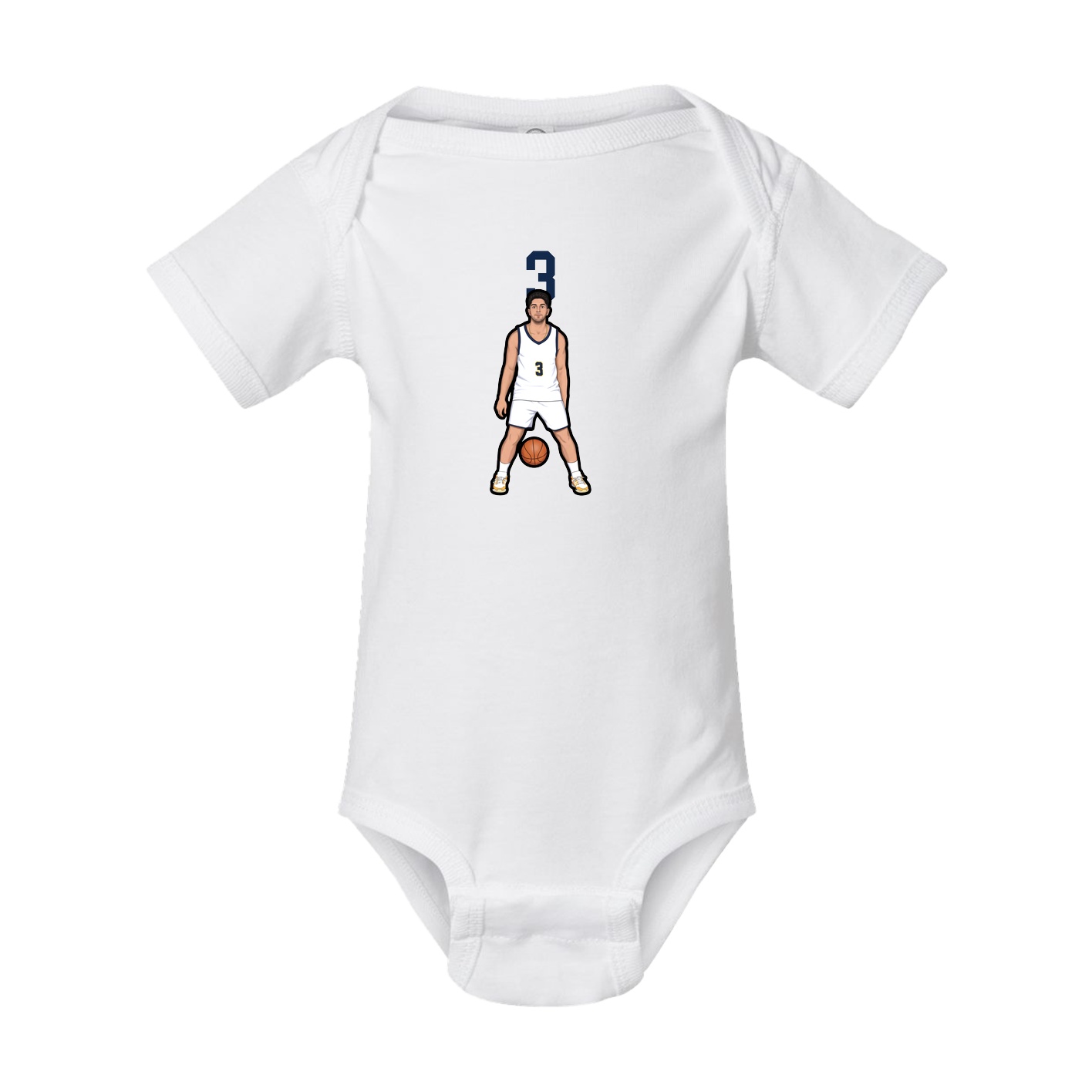 Baby Onesie — Number Top in White